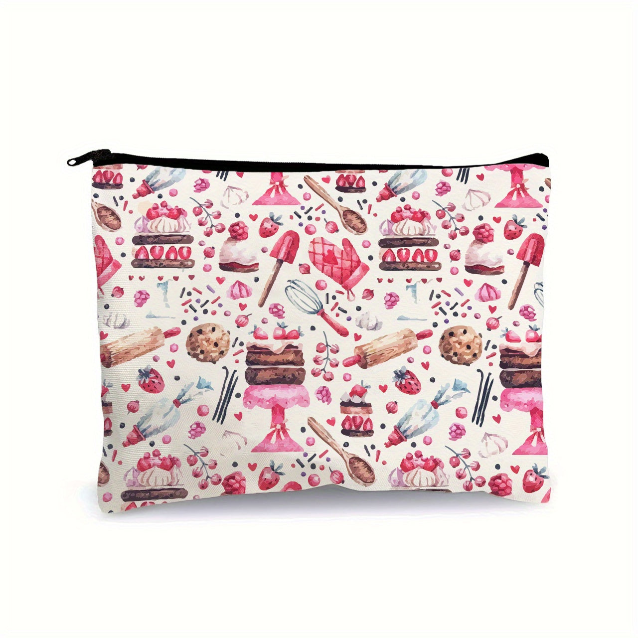 Strawberry Chocolate Dessert Makeup Bag Case For Sister - Birthday Gift