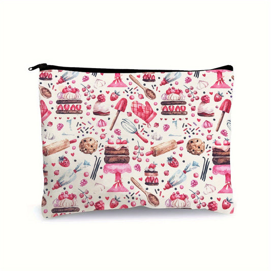 Strawberry Chocolate Dessert Makeup Bag Case For Sister - Birthday Gift
