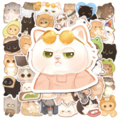 50pcs Cat Series Graffiti Stickers for DIY Decoration