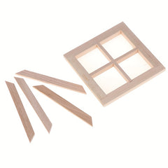 1:12 Dollhouse Wooden 4 Pane Window DIY Accessories