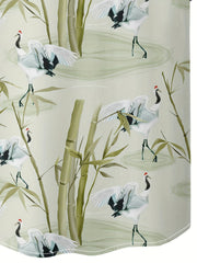 Men's Hawaiian Shirt Bamboo Crane Print