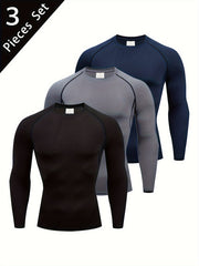 Men's Spring Autumn Fitness Tight Fitting Top Quick Drying Sports Layer