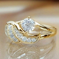 Zircon Angel Wing Ring Men & Women Jewelry