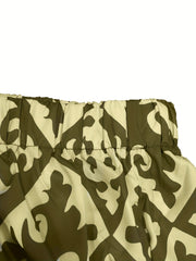 Geometric Print Maxi Smock Skirt