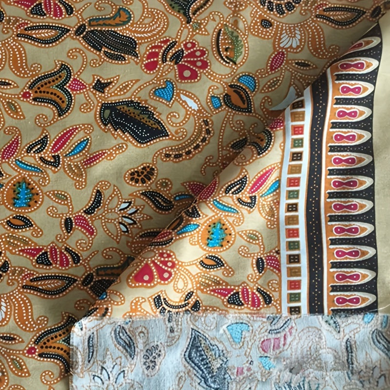 Cotton And Linen Printed Fabric Bohemian Ethnic Style Decorative Fabric 1 Yard