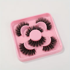 3 Pairs Volumized False Eyelashes Fluffy Wispy Cat Eye Lashes
