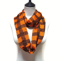 Stylish Halloween Neck Gaiter Lattice Pumpkin Pattern Scarf