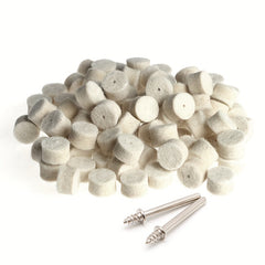 100pcs Wool Felt Buffing Pad 13mm with 2 Shank