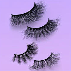Natural Look 3D Thick Mink False Eyelashes - 8 Pairs