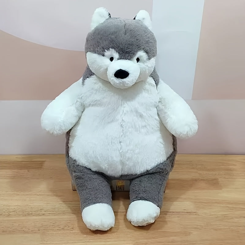 Siberian Husky Plush Pillow Cartoon Dog Plush Doll Soft Throw Pillow