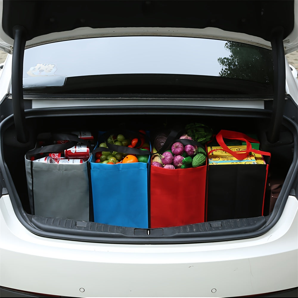 Collapsible Reusable Grocery Bags with Plastic Bottom Utility Tote Bag
