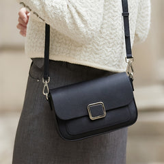 Vintage Leather Crossbody Bag with Adjustable Strap
