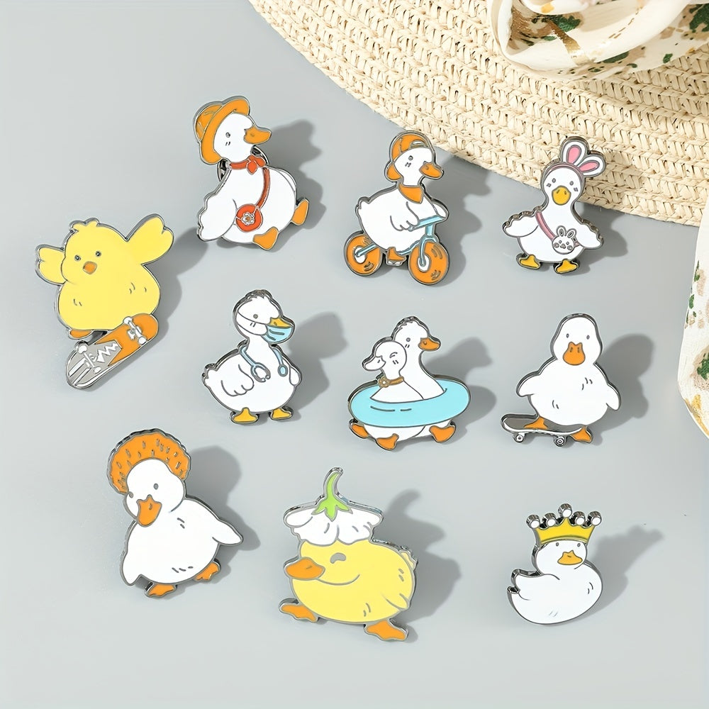 Cute Duckling Enamel Brooch for Backpacks & Clothing