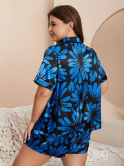 Floral Print Tee & Shorts Pajama Set
