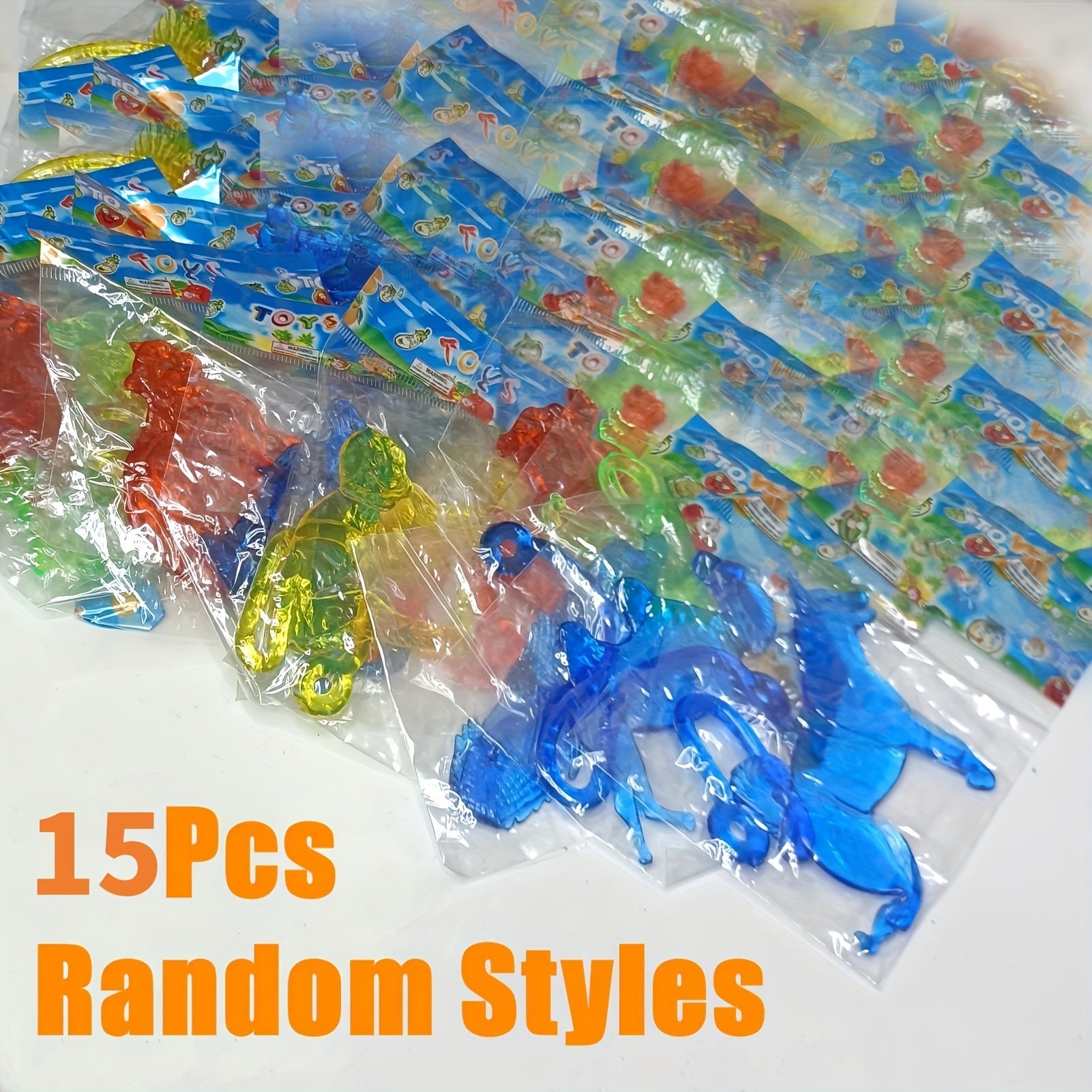 15pcs Sticky Animal Safari Toys for Party Favors - Stretchy and Fun