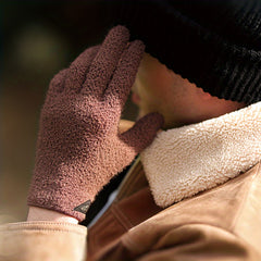 Knitted Gloves Men's Outdoor Sports Cycling Windproof Thick Warm Plus Velvet