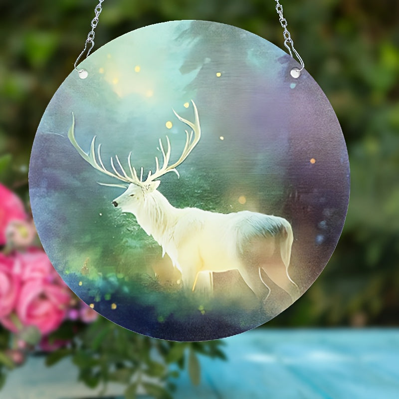 Reindeer Acrylic Stained Window Hanging Suncatcher Decor