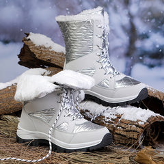 Women's Winter Insulated Snow Boots Warm Faux Fur Lined Mid Calf