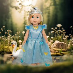 Princess Dress for 18 Inch Dolls - Christmas Birthday Party Gift
