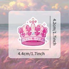 55 Girly Pink PVC Stickers Cartoon Designs Self Adhesive Vinyl Decals