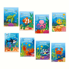 Ocean Life DIY Coloring Book Sea Creatures Coral Reefs & Fish Educational Toy