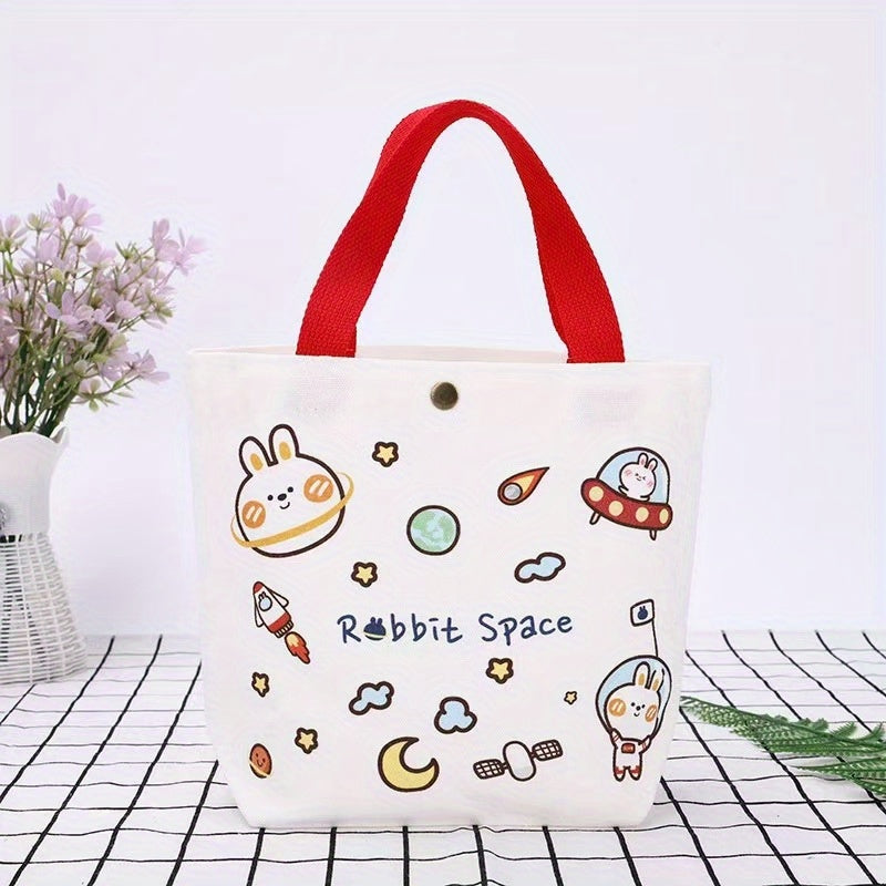 Cute Cartoon Animal Mini Canvas Tote Bag for Girls