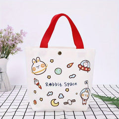Cute Cartoon Animal Mini Canvas Tote Bag for Girls