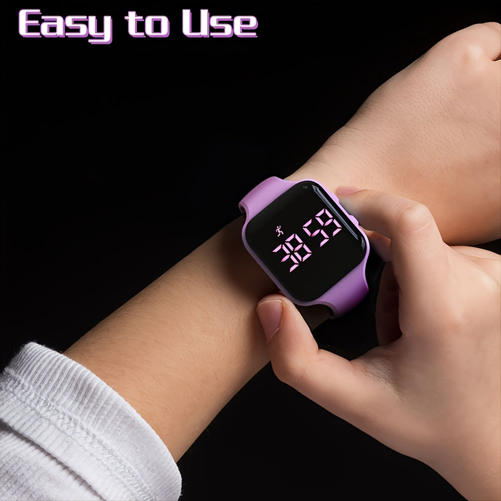 LED Fitness Tracker Digital Activity Watch Rechargeable Sport Watch