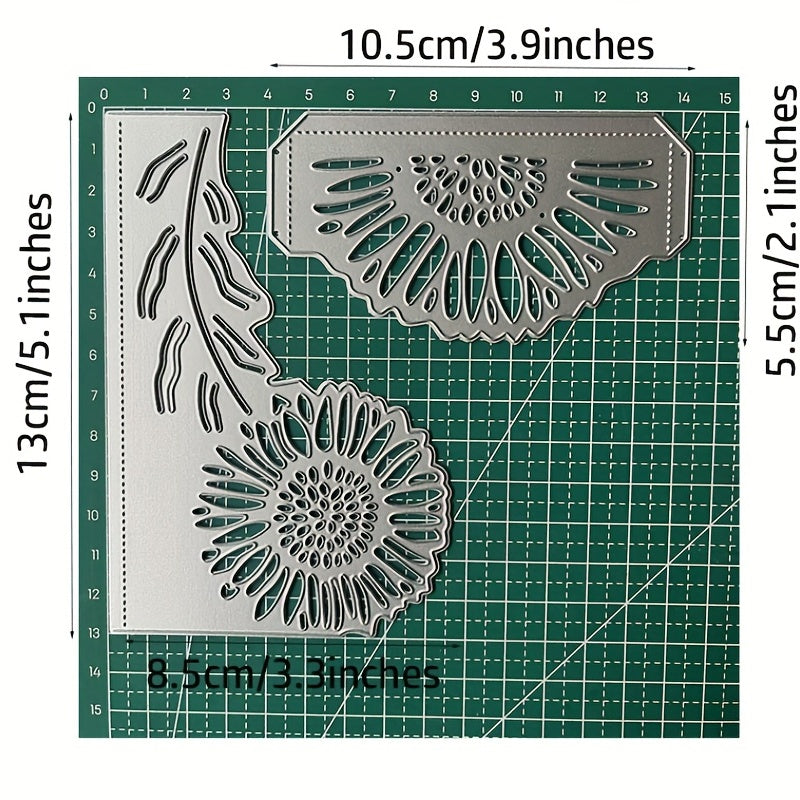 2Pcs Flower Metal Cutting Dies for DIY Scrapbooking Album