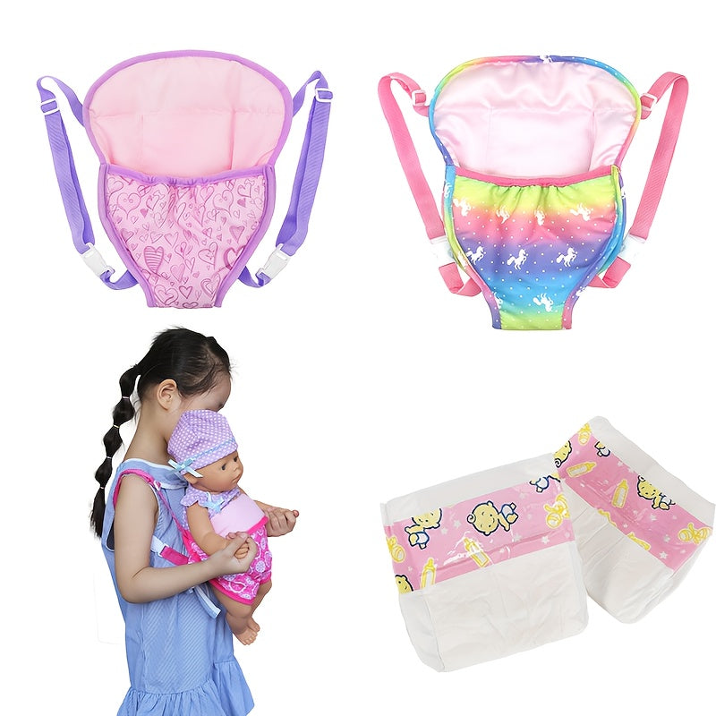 Baby Doll Backpack with Straps for 30-18 Inch Dolls