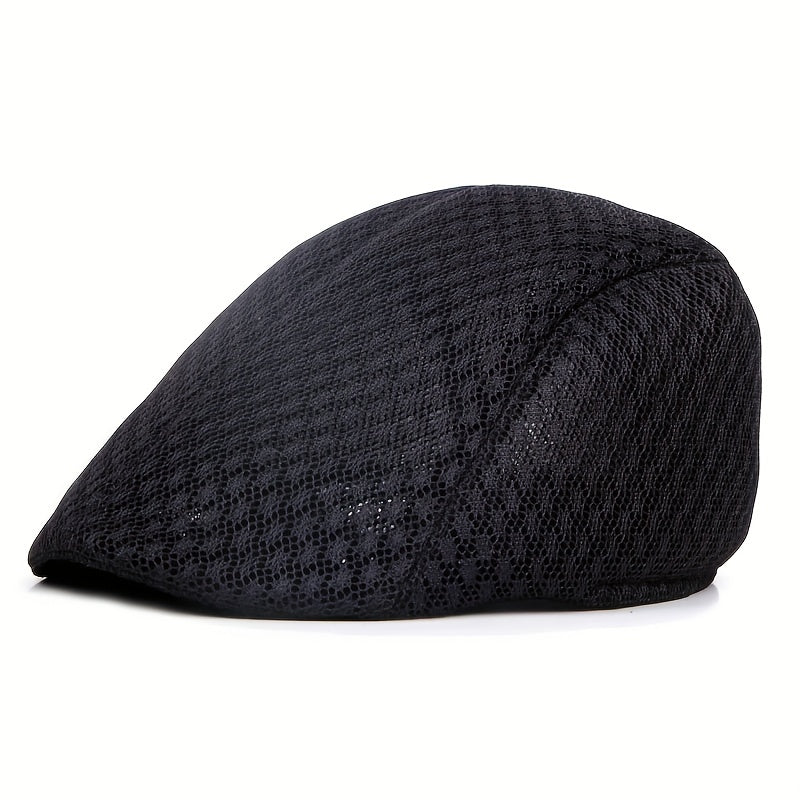 Mesh Breathable Flat Cap Newsboy Hats Sun Protection Visor Hat