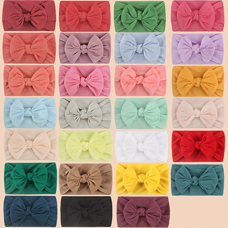 Bowknot Headband Solid Hair Accessory For Baby Girls