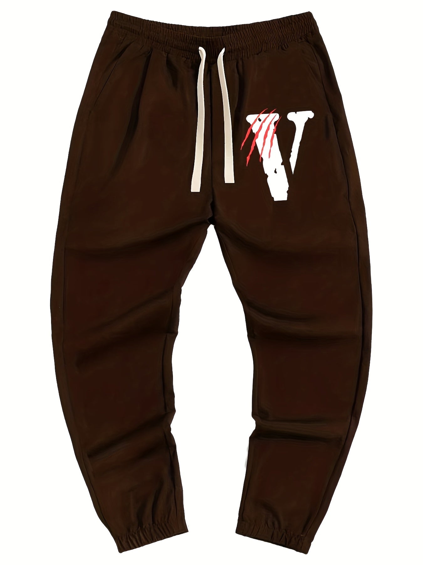 Men's Letter & Scratches Graphic Joggers Pants with Pockets
