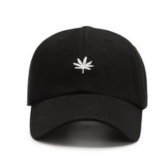Stylish Leaf Embroidered Curved Brim Baseball Cap Men Women
