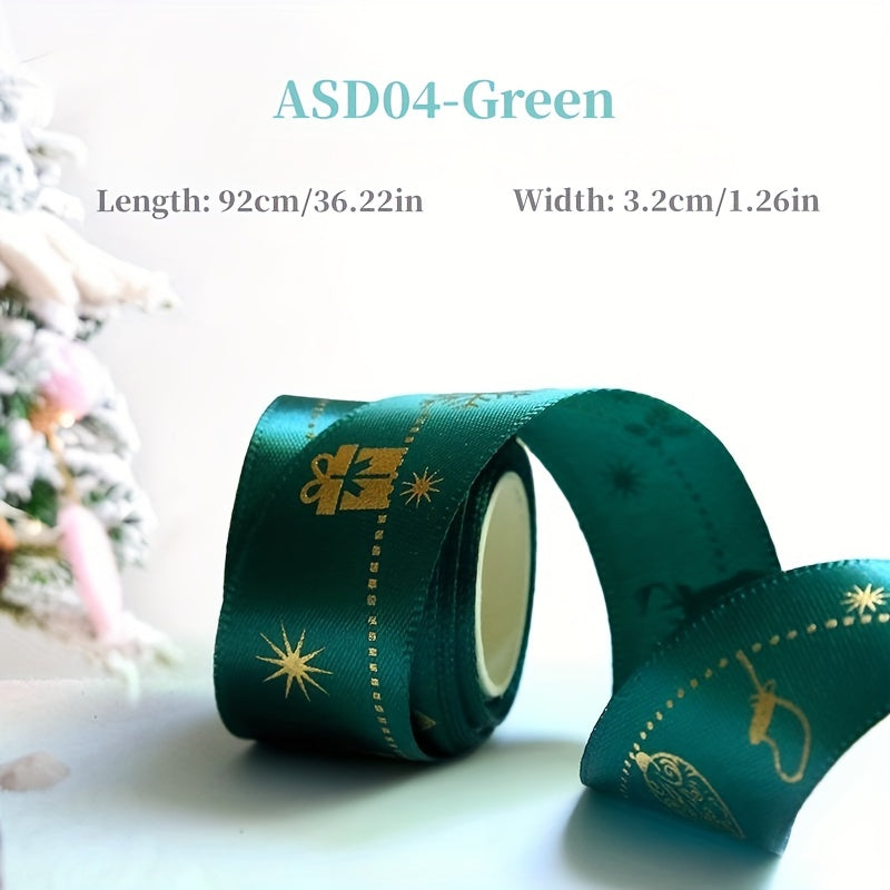 Christmas Ribbons Printed Ribbon Gift Wrapping Decoration