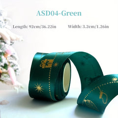 Christmas Ribbons Printed Ribbon Gift Wrapping Decoration