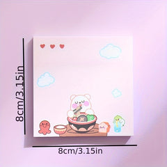 50pcs Cartoon Sticky Note Book Tearable Small Book Memo Small Fresh Note