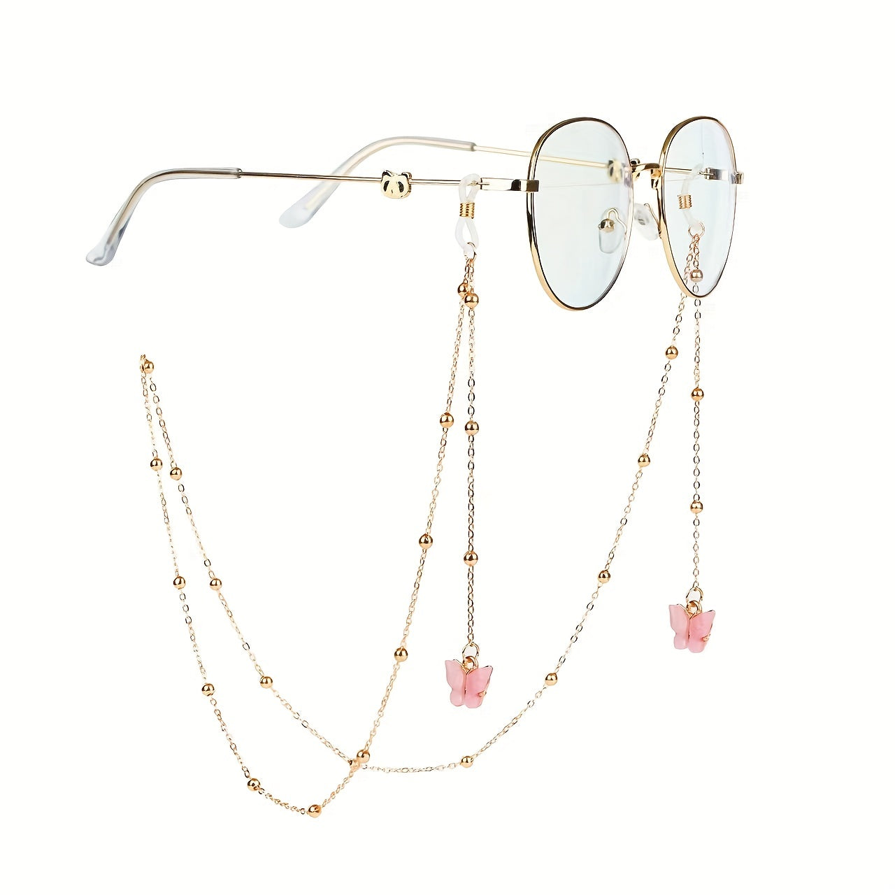 Butterfly Beads Glasses Chain Mask Holder