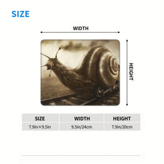 Snail Pattern Square Mouse Pad for Laptops Desktops