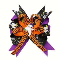 Layer Bow For Kids Halloween Hairbow Clip