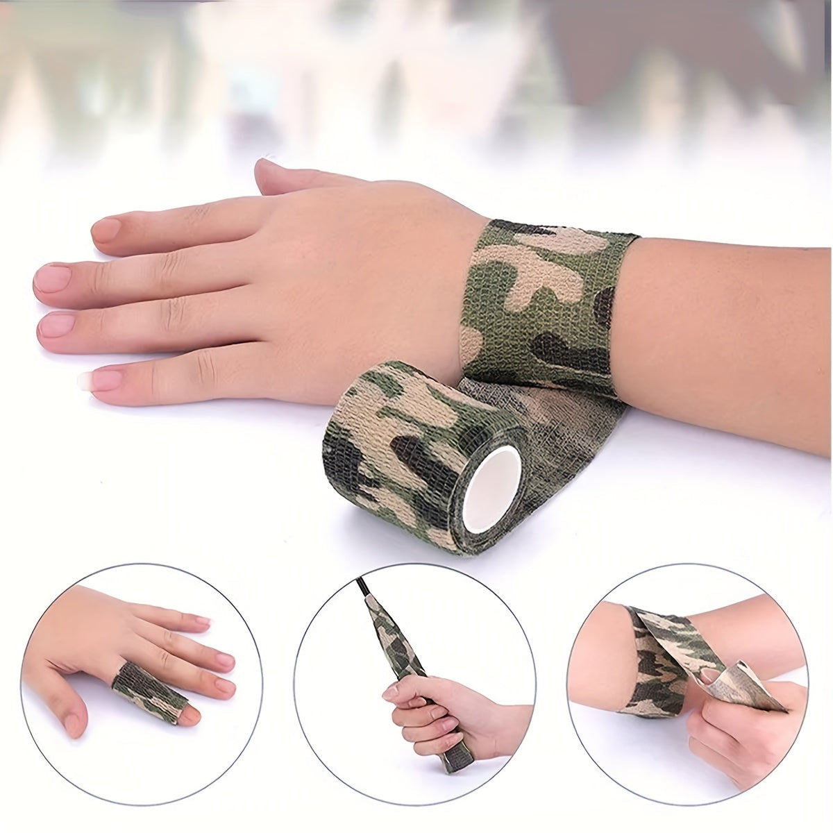 Self Adhesive Camouflage Tape Wrap Outdoor Strong Wrap Stickers
