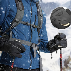 Waterproof Ski Gloves with Pocket for Men and Women