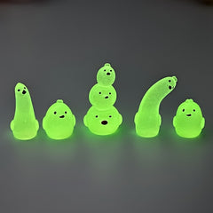 5pcs Luminous Chicken Decoration Resin Micro Landscape Ornament DIY Funny