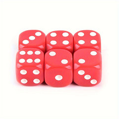 6pcs Acrylic Round Corner Dices 16mm for Party Games