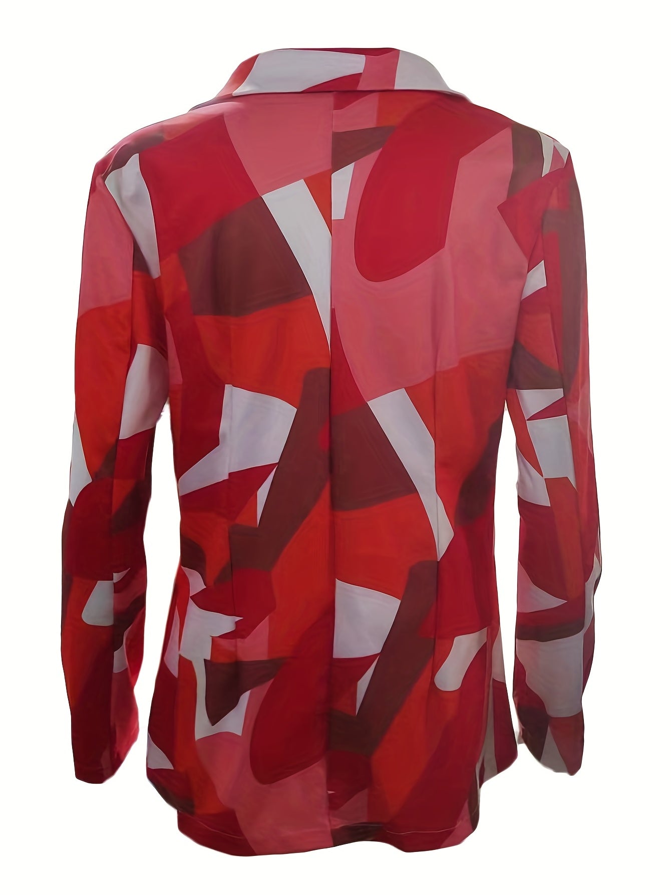 Tie Dye Slim Blazer Lapel Long Sleeve Blazer for Office
