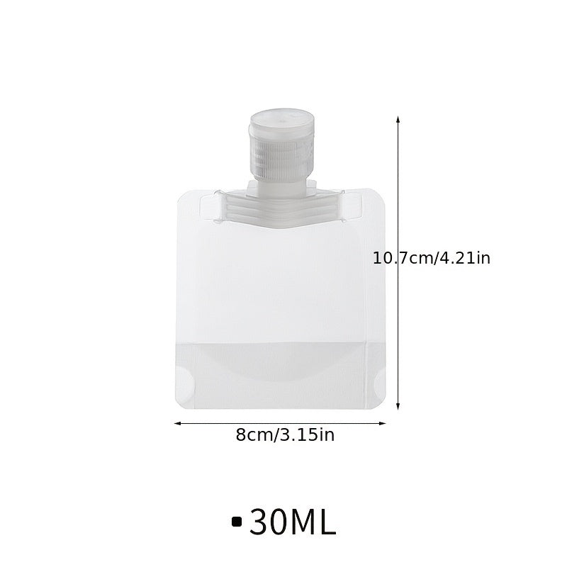 10pcs Portable Makeup Packing Bag with Flip Cap 30 50 100ml