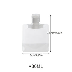 10pcs Portable Makeup Packing Bag with Flip Cap 30 50 100ml