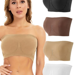 4pcs Bandeau Bras Stretch Everyday Bra Women's Lingerie