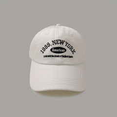 Unisex Breathable Adjustable Baseball Cap with Letter Embroidery