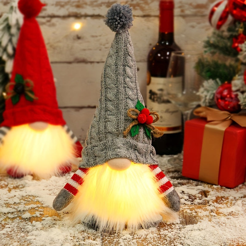 Christmas Knitted Hat Luminous Doll Winter Beanie